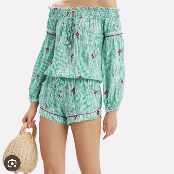 Poupette St Barth Clara Off Shoulder Romper - Picture 1 of 3